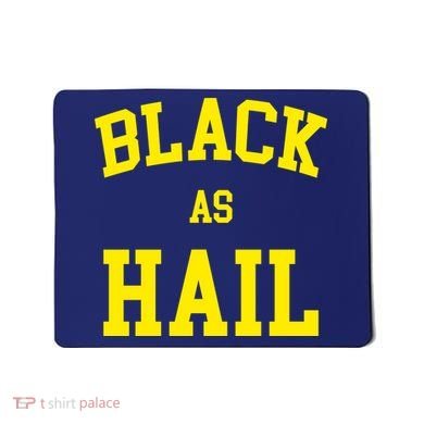 Black As Hail Yellow College Logo Mousepad