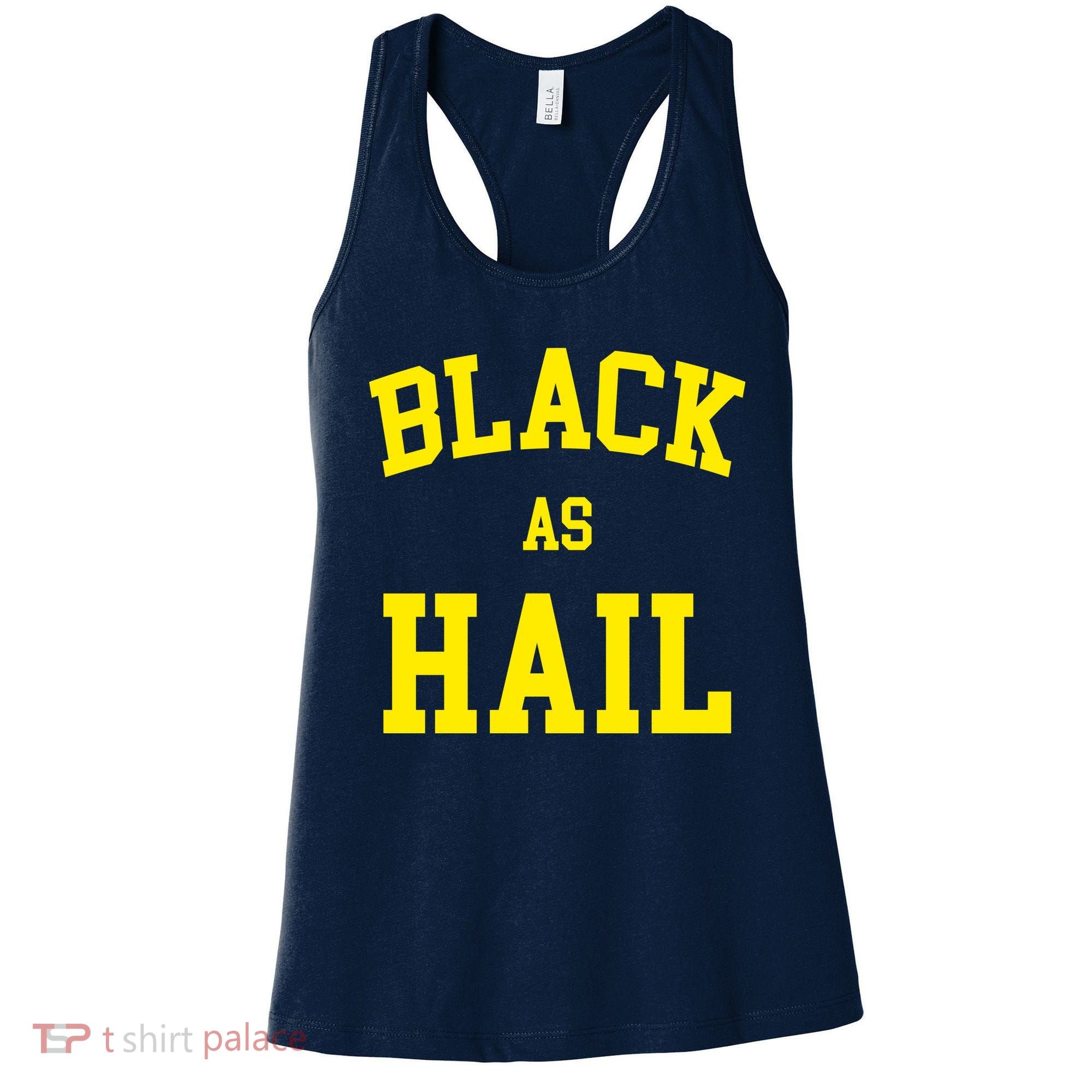Black As Hail Yellow College Logo Women's Tank Top