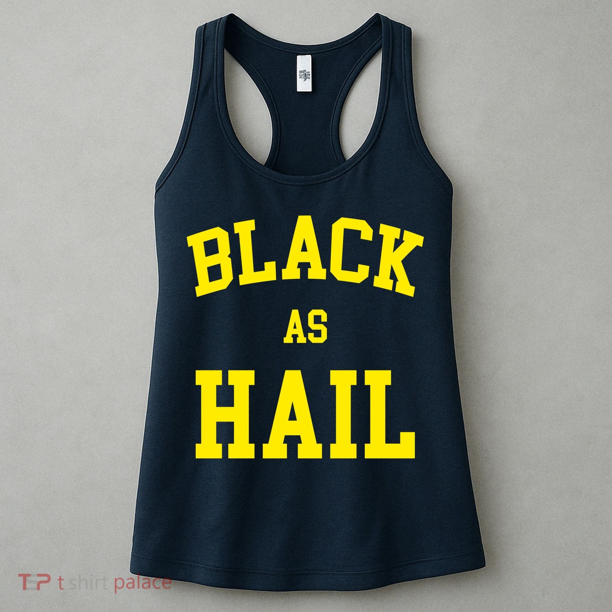 Black As Hail Yellow College Logo Women's Tank Top
