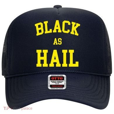 Black As Hail Yellow College Logo Hat