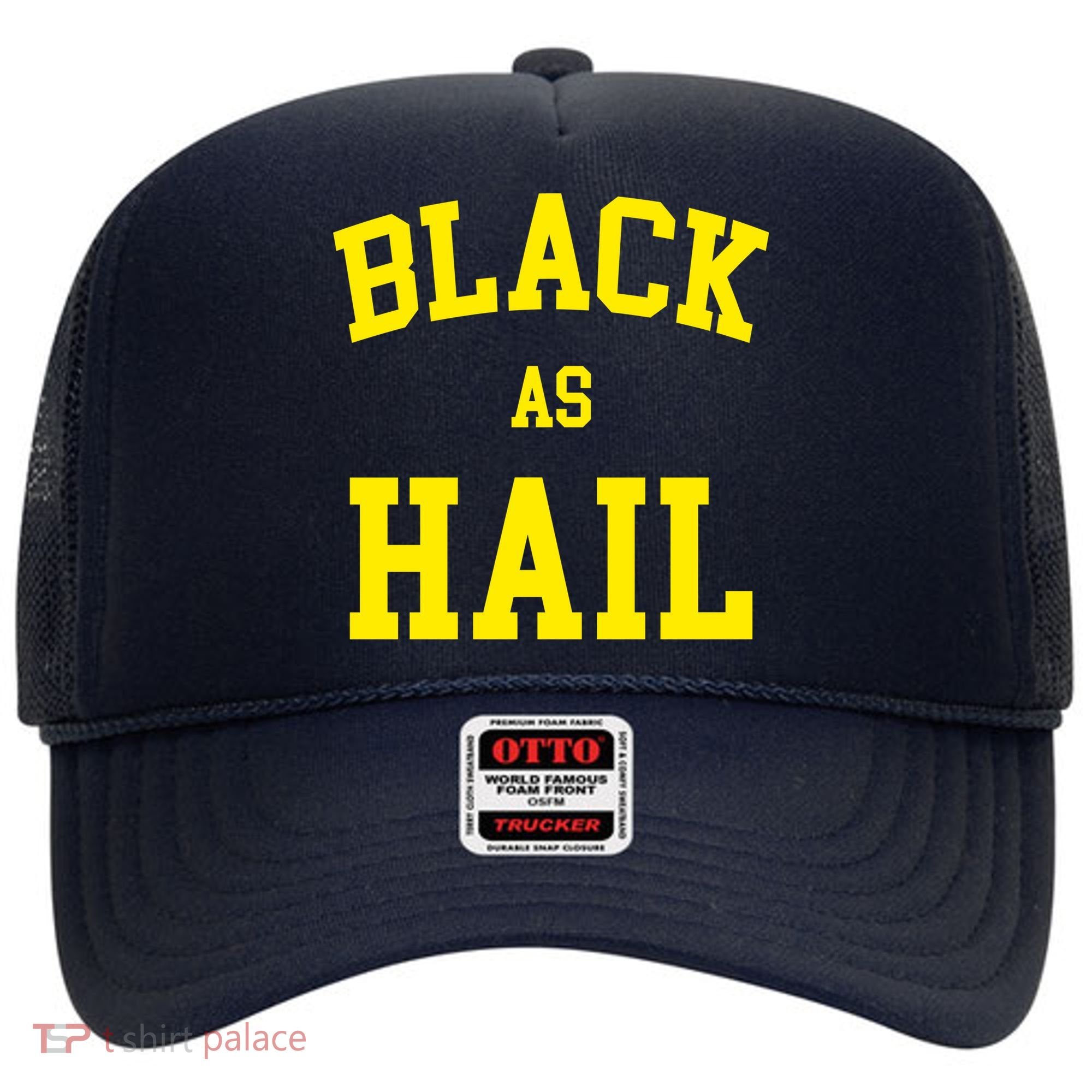 Black As Hail Yellow College Logo Hat