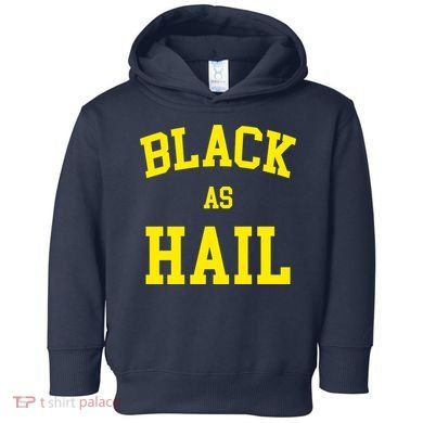 Black As Hail Yellow College Logo Toddler Hoodie