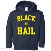 Black As Hail Yellow College Logo Toddler Hoodie thumb 0