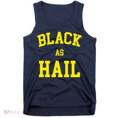 Black As Hail Yellow College Logo Tank Top