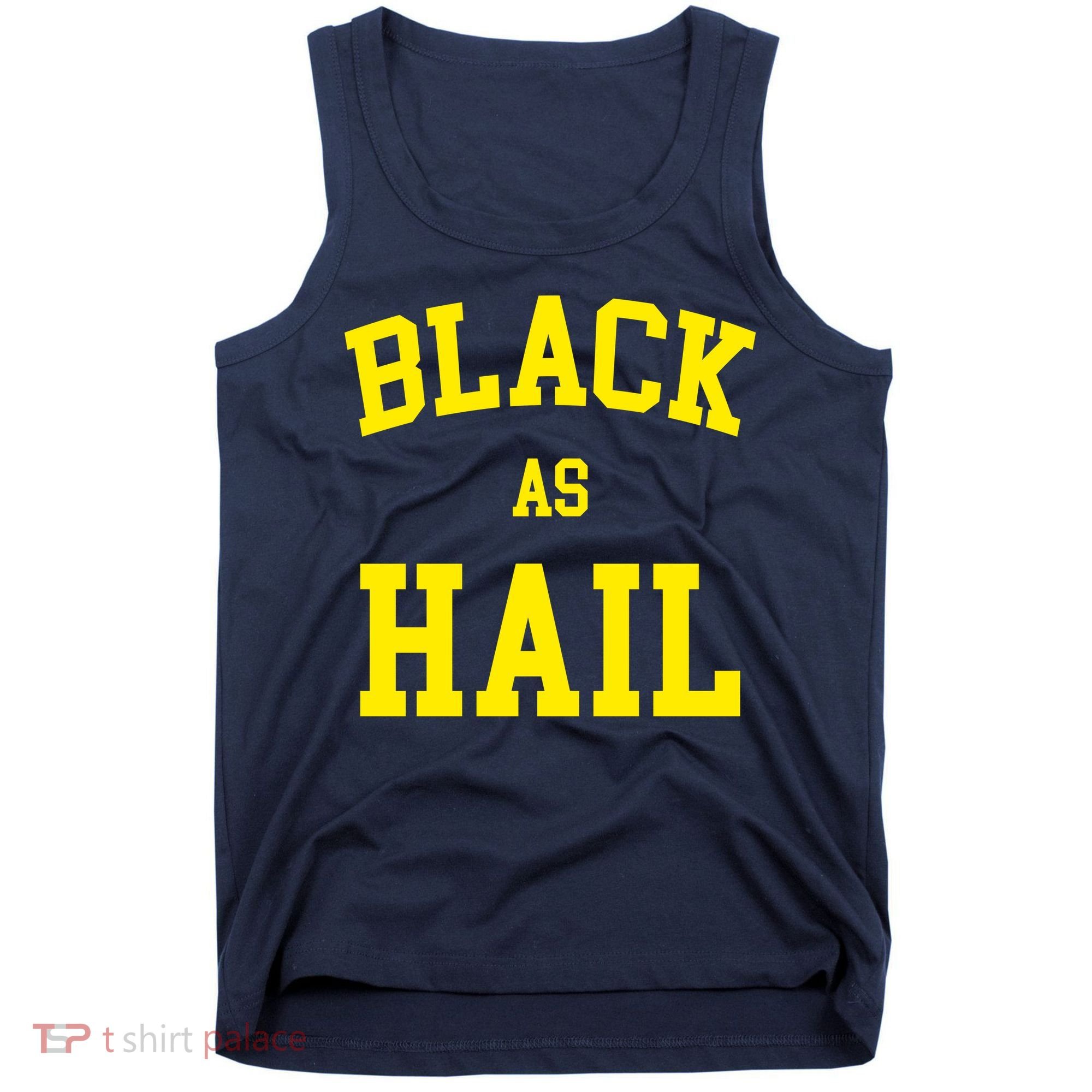 Black As Hail Yellow College Logo Tank Top