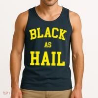 Black As Hail Yellow College Logo Tank Top thumb 3