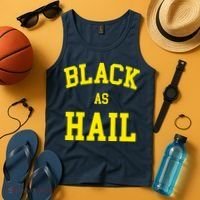 Black As Hail Yellow College Logo Tank Top thumb 4