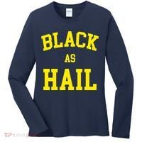 Black As Hail Yellow College Logo Women's Long Sleeve Shirt thumb 0