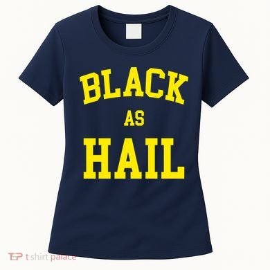 Black As Hail Yellow College Logo Women's T-Shirt