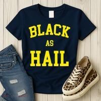 Black As Hail Yellow College Logo Women's T-Shirt thumb 3