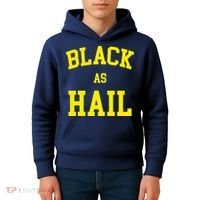 Black As Hail Yellow College Logo Kids Hoodie thumb 4