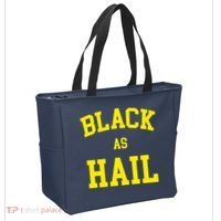 Black As Hail Yellow College Logo Tote Bag thumb 2