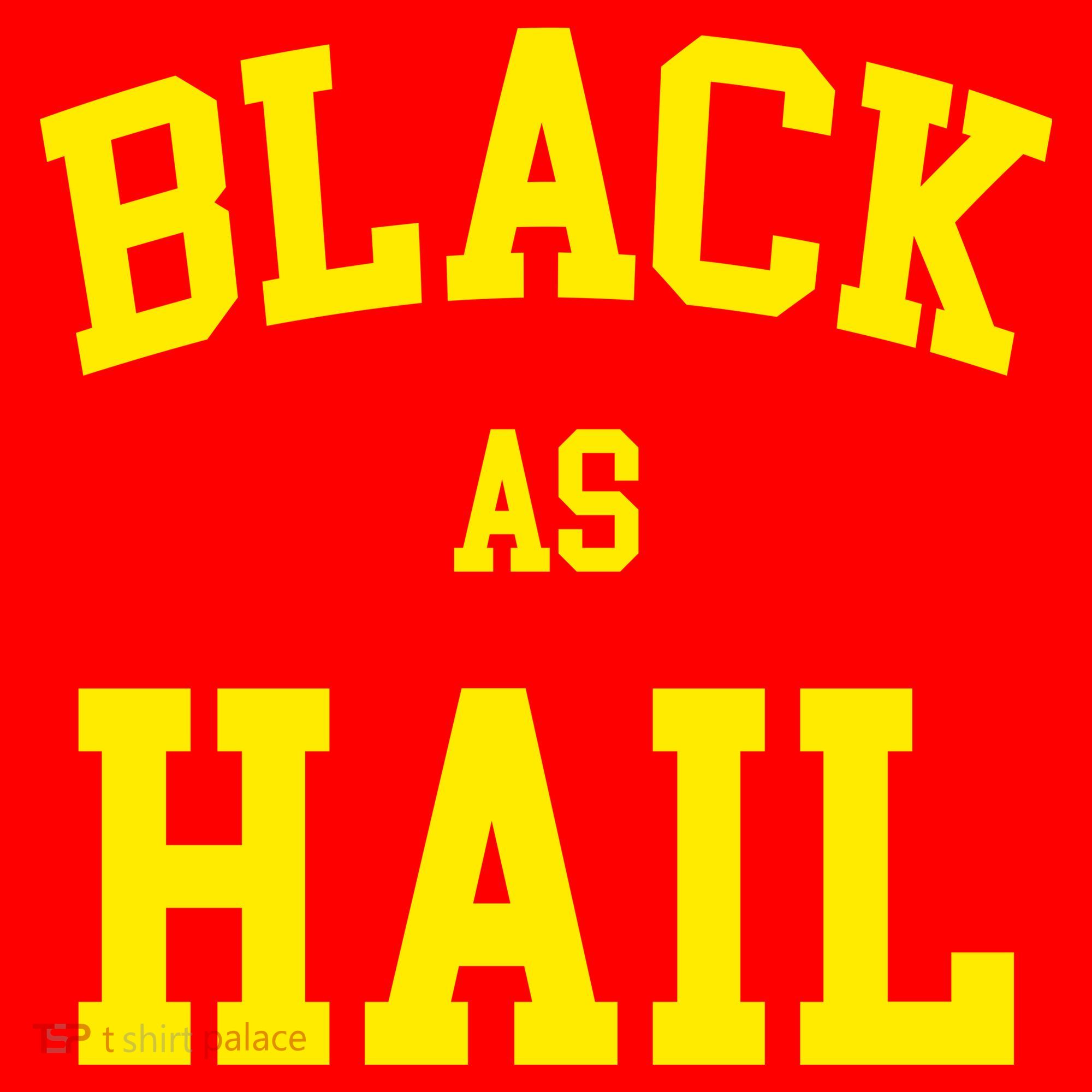 Black As Hail Yellow College Logo Santa Hat