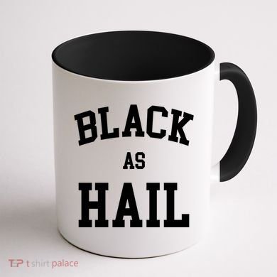 Black As Hail Pride Logo Coffee Mug back