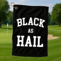 Black As Hail Pride Logo Golf Towel thumb 1