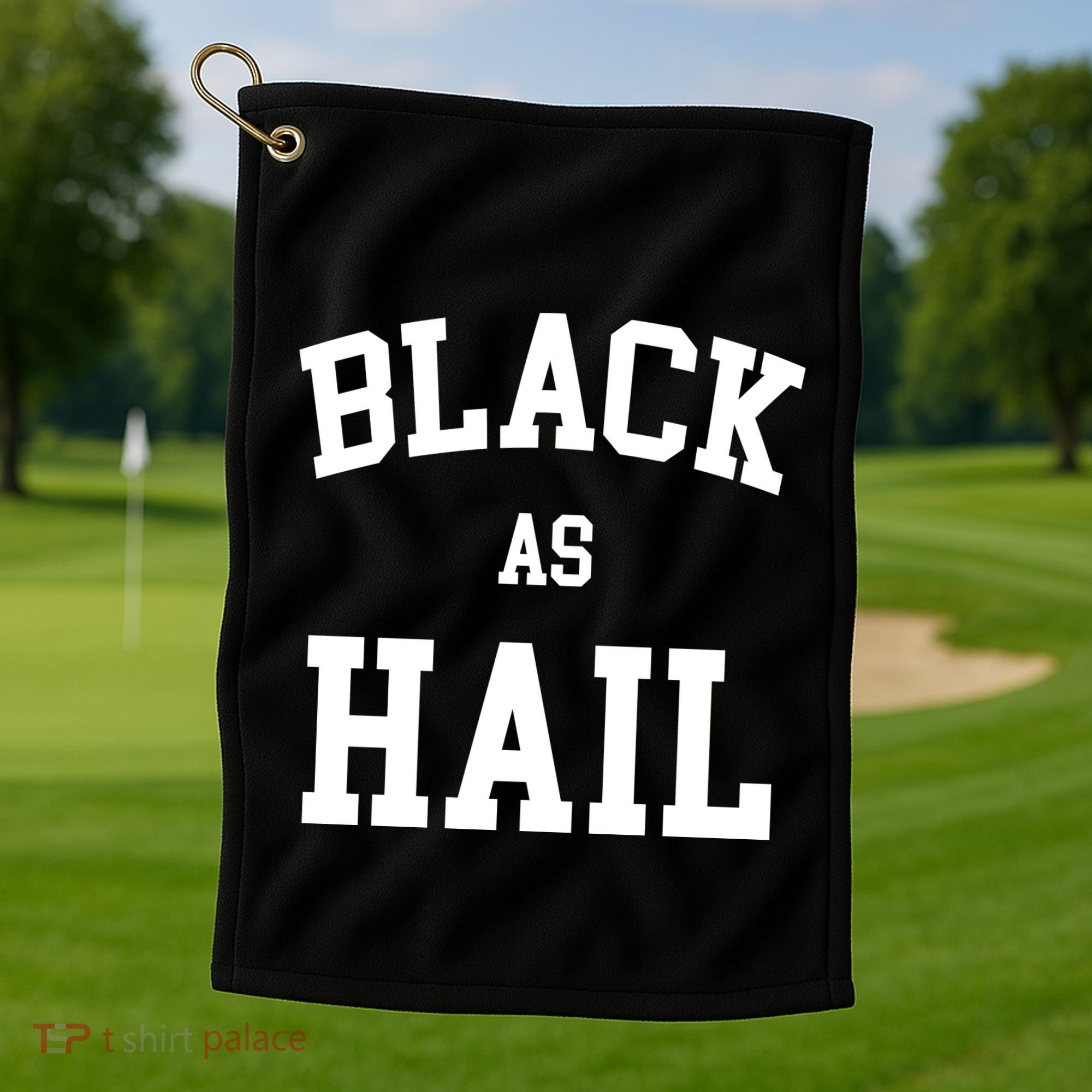 Black As Hail Pride Logo Golf Towel