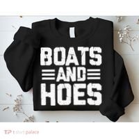 Boats and Hoes Boating Sailing Cruising Boat Captain Sweatshirt thumb 2