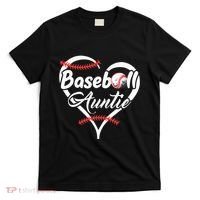 Baseball Aunt Heart Proud Baseball Auntie T-Shirt thumb 0