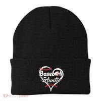 Baseball Aunt Heart Proud Baseball Auntie Beanie thumb 0