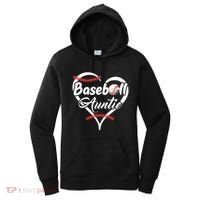 Baseball Aunt Heart Proud Baseball Auntie Women's Hoodie thumb 0