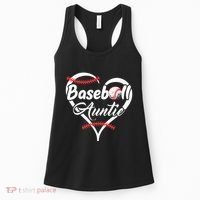 Baseball Aunt Heart Proud Baseball Auntie Women's Tank Top thumb 0