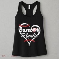 Baseball Aunt Heart Proud Baseball Auntie Women's Tank Top thumb 3