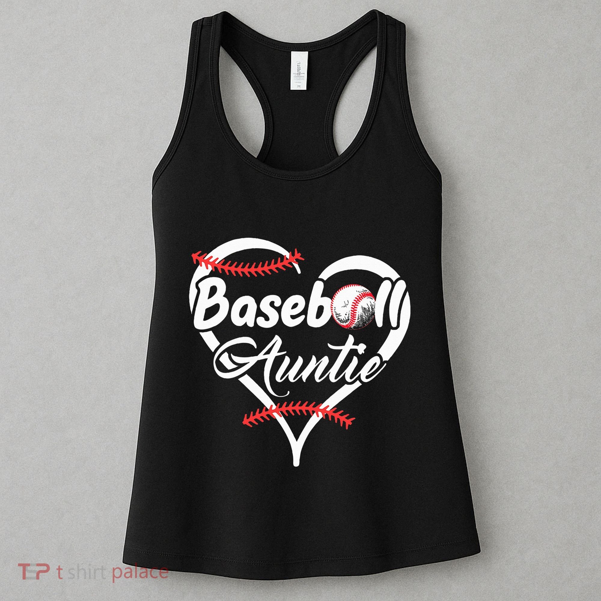 Baseball Aunt Heart Proud Baseball Auntie Women's Tank Top