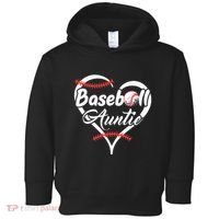 Baseball Aunt Heart Proud Baseball Auntie Toddler Hoodie thumb 0