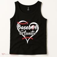 Baseball Aunt Heart Proud Baseball Auntie Tank Top thumb 2