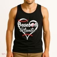 Baseball Aunt Heart Proud Baseball Auntie Tank Top thumb 3
