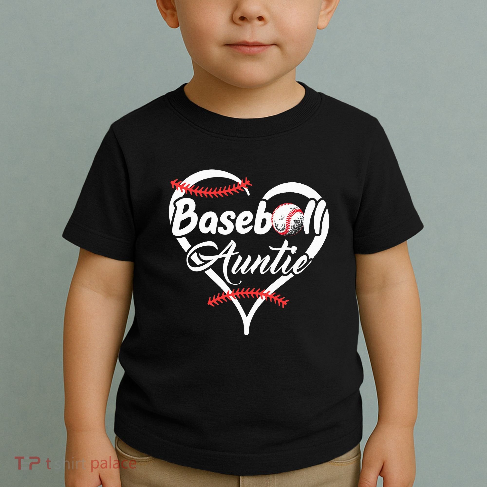 Baseball Aunt Heart Proud Baseball Auntie Toddler T-Shirt