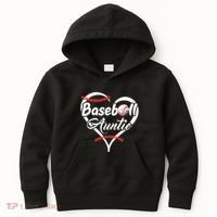 Baseball Aunt Heart Proud Baseball Auntie Kids Hoodie thumb 0