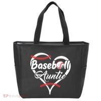 Baseball Aunt Heart Proud Baseball Auntie Tote Bag thumb 0