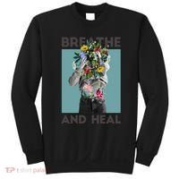 Breathe And Heal Floral Sweatshirt thumb 0