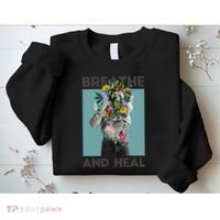 Breathe And Heal Floral Sweatshirt thumb 2