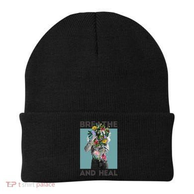 Breathe And Heal Floral Beanie