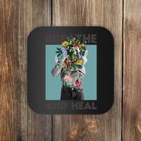 Breathe And Heal Floral Coaster thumb 0