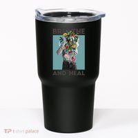 Breathe And Heal Floral Tumbler thumb 0