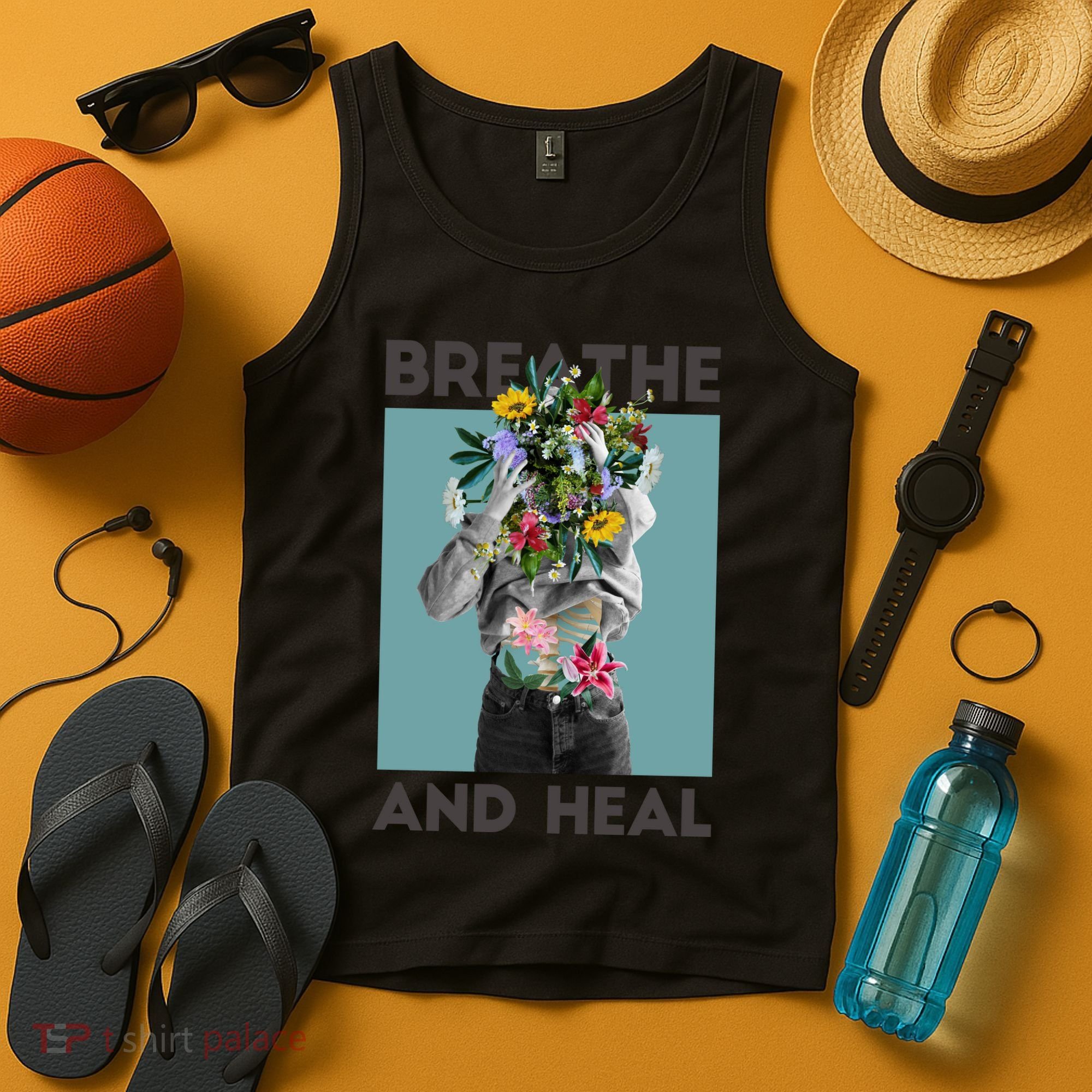 Breathe And Heal Floral Tank Top