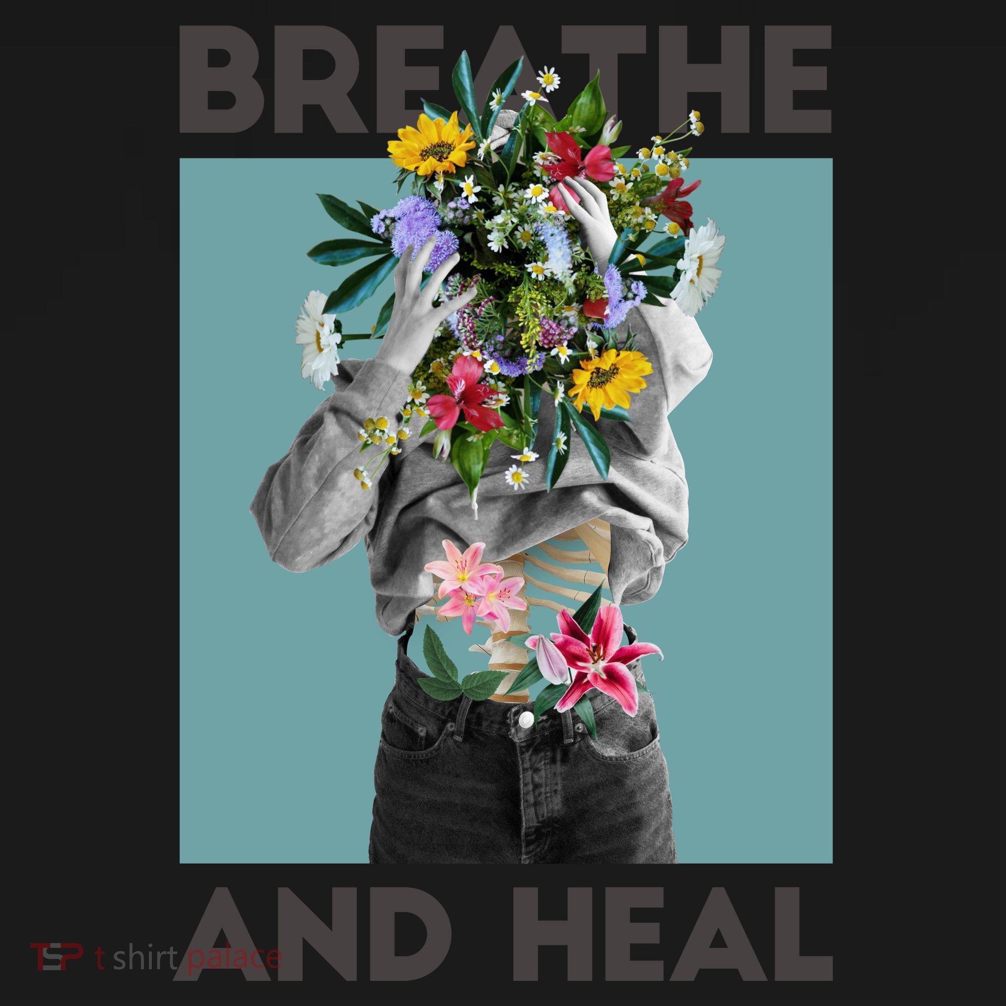 Breathe And Heal Floral Visor