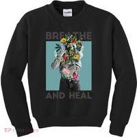 Breathe And Heal Floral Kids Sweatshirt thumb 0