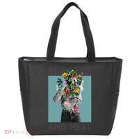 Breathe And Heal Floral Tote Bag thumb 0