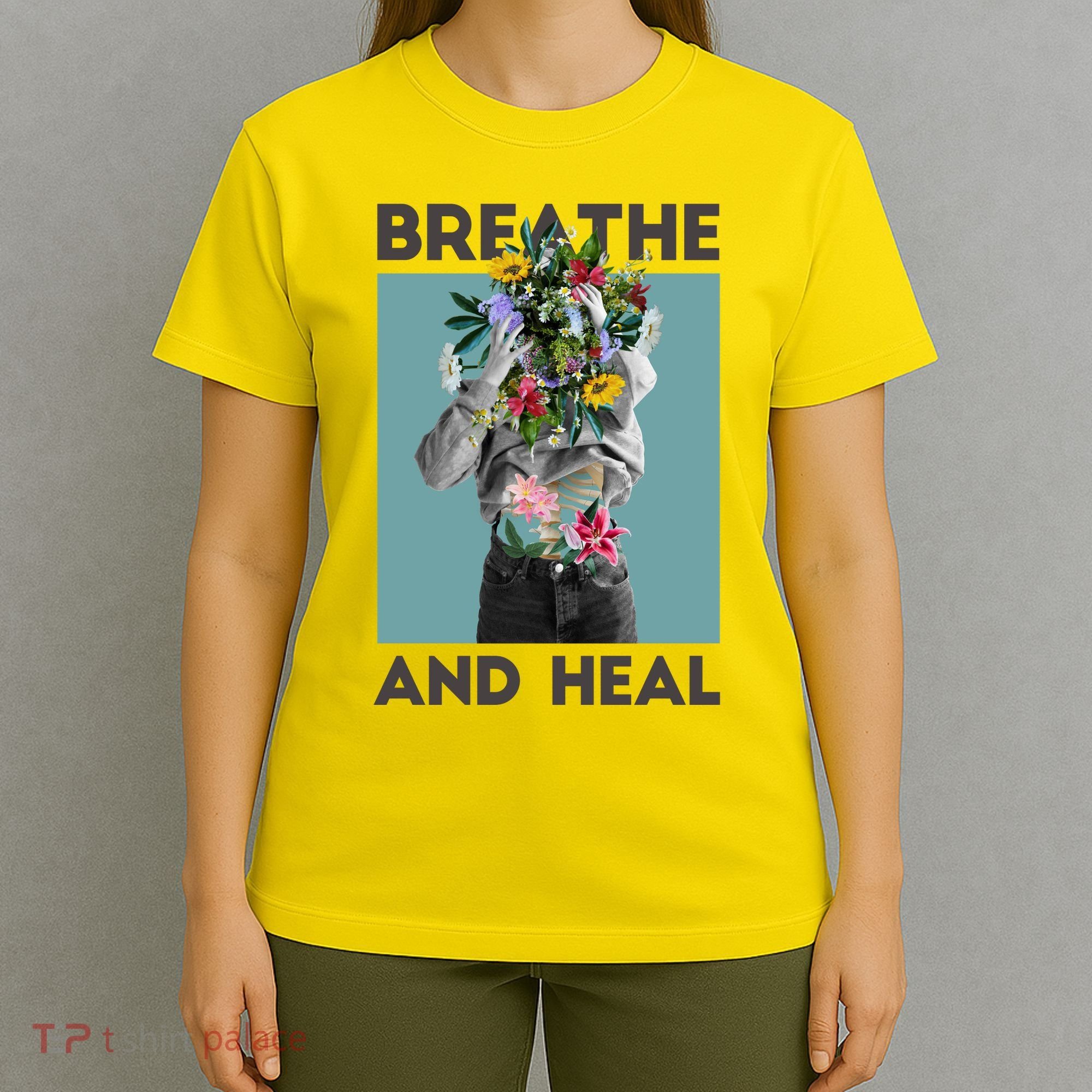 Breathe And Heal Floral T-Shirt