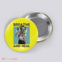 Breathe And Heal Floral Button thumb 0