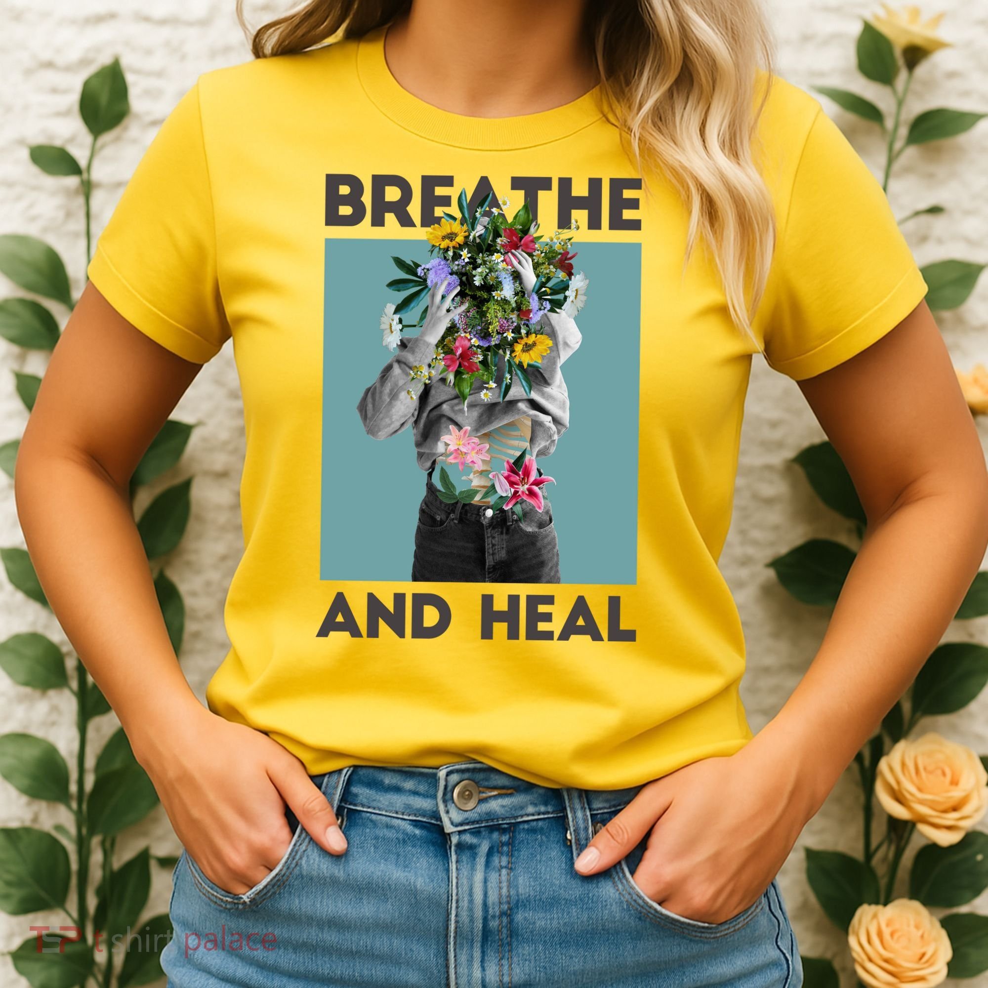 Breathe And Heal Floral Women's T-Shirt