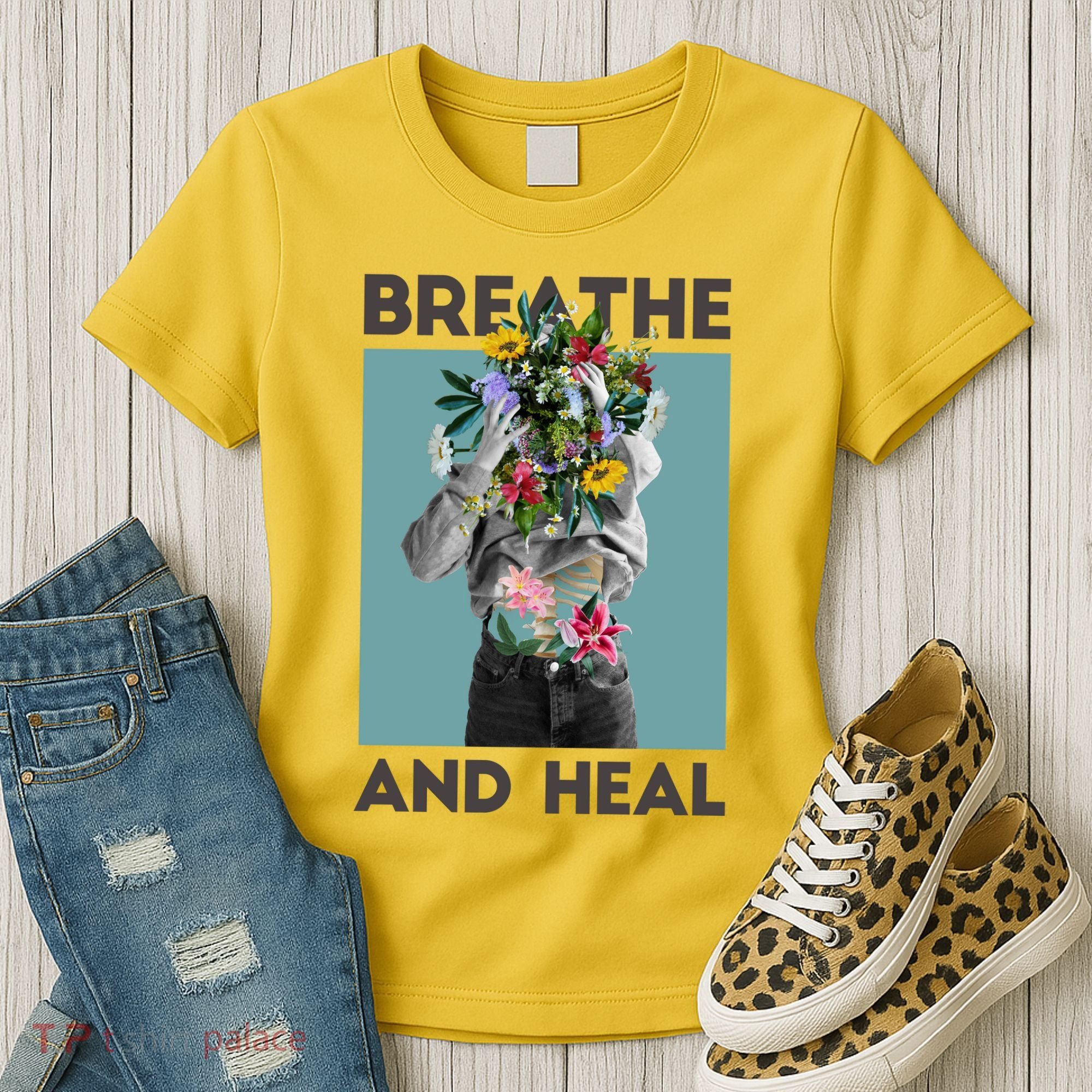 Breathe And Heal Floral Women's T-Shirt