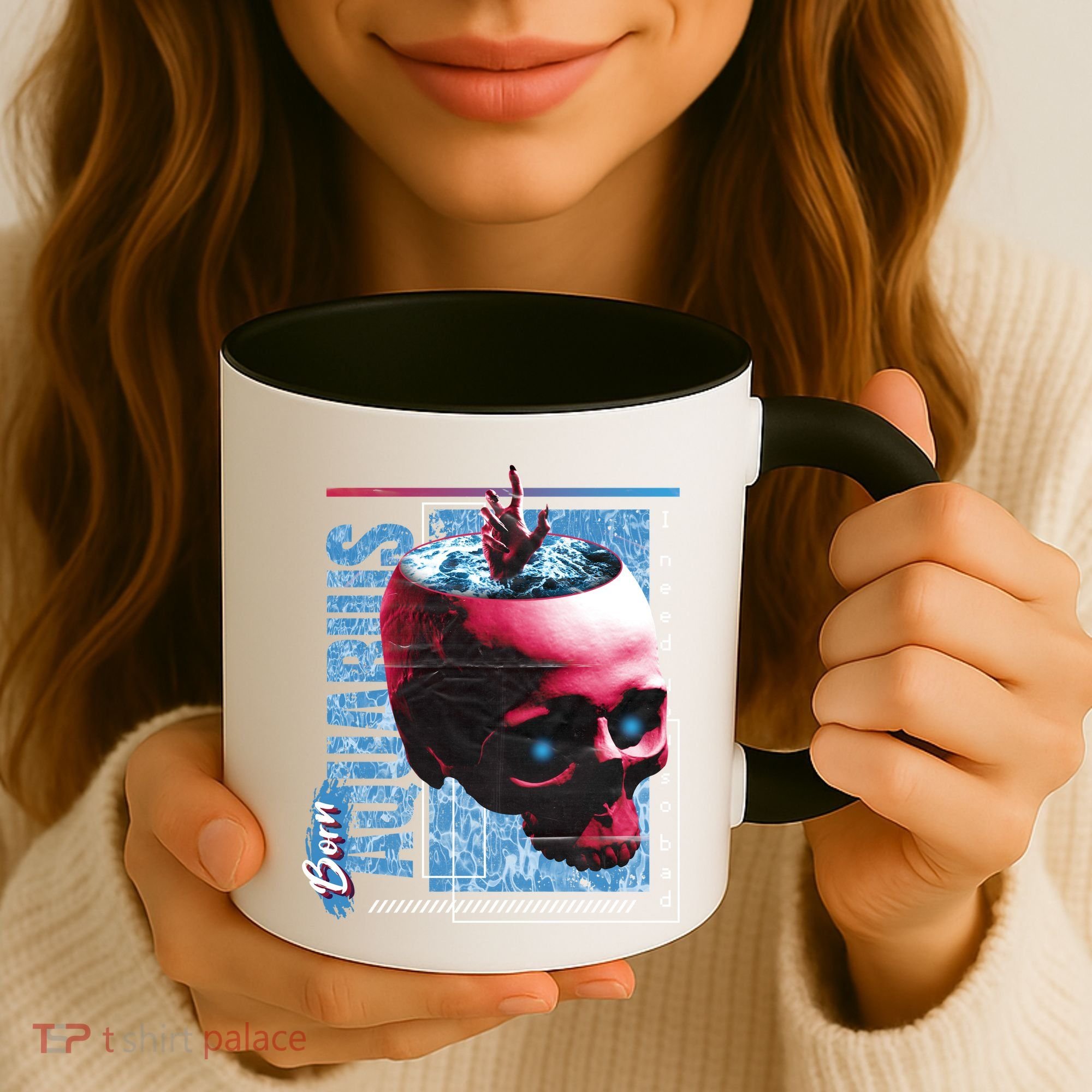 Born Aquarius Horoscope Coffee Mug