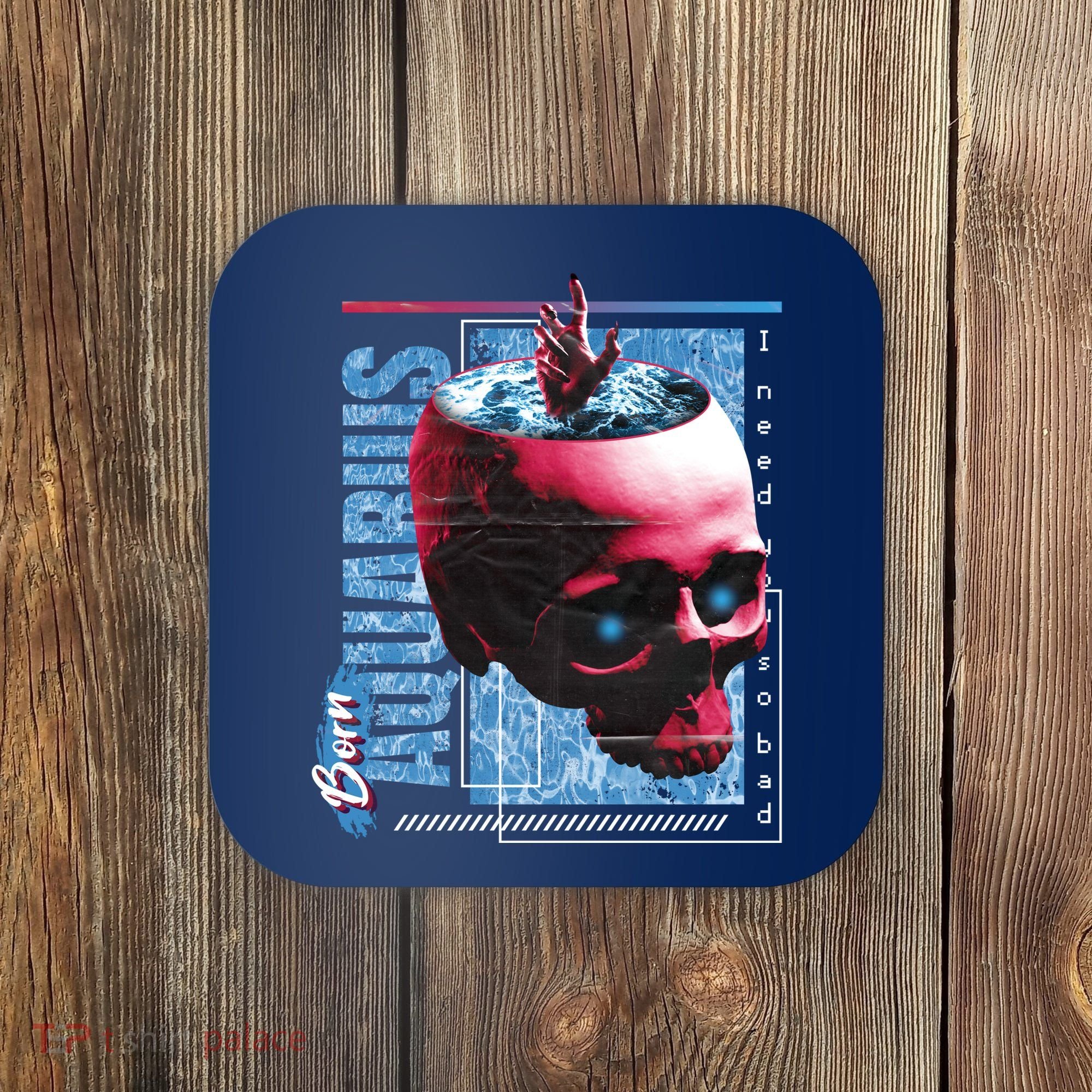 Born Aquarius Horoscope Coaster