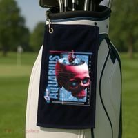 Born Aquarius Horoscope Golf Towel thumb 2