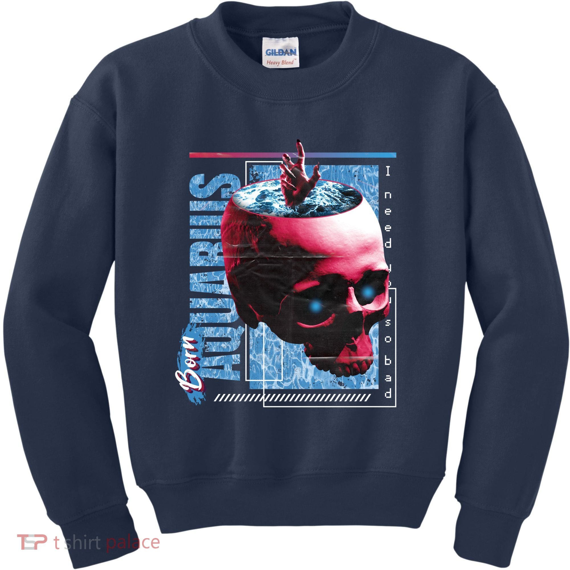Born Aquarius Horoscope Kids Sweatshirt